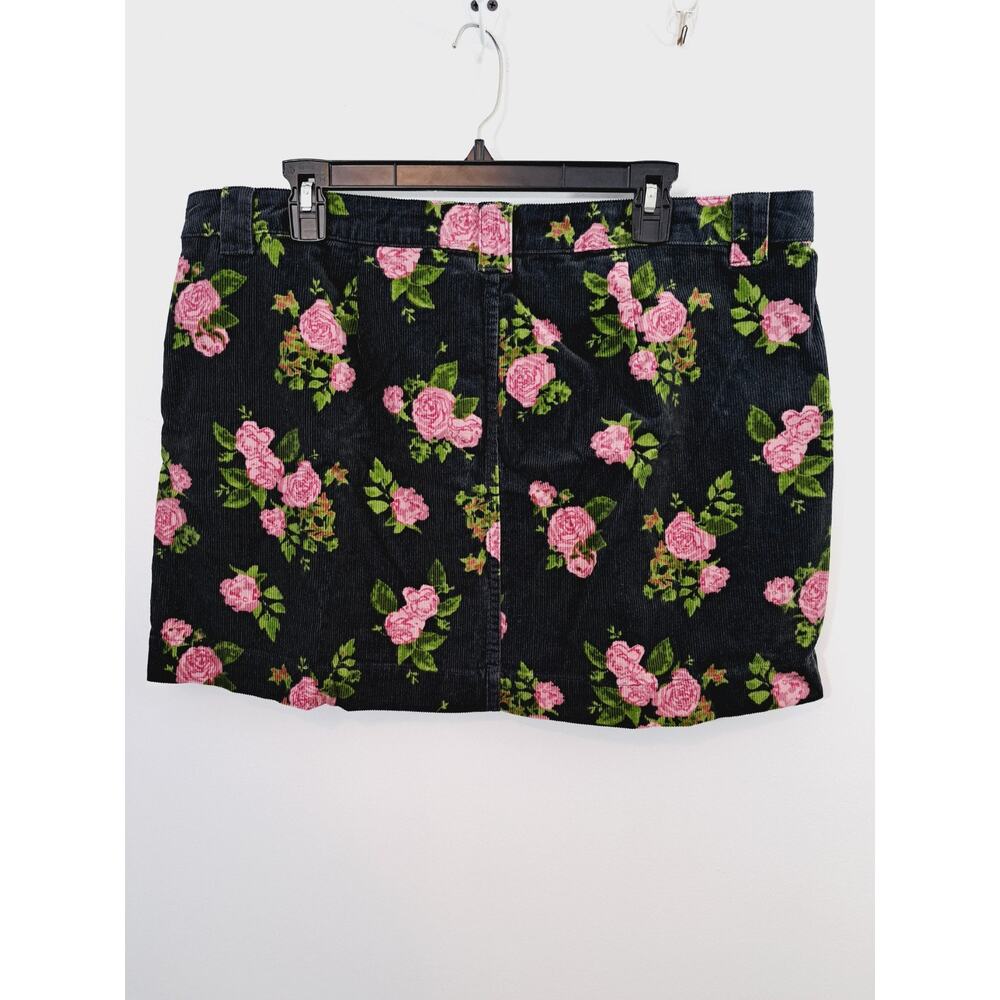 Wild Fable Gray Pink Rose Corduroy Mini Skirt Women’s Size 18 NWT - Picture 2 of 9